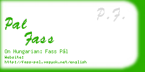 pal fass business card